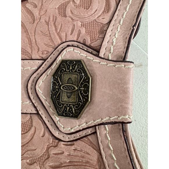 NWT!! B.O.C. Pink Shoulder/Crossbody Faux Leather Handbag Purse Western Cowgirl - Picture 13 of 14